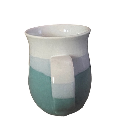 Stoneware Pottery Coffee Mug Seagulls Flying Over Waves at the Beach Livingston - Picture 2 of 7